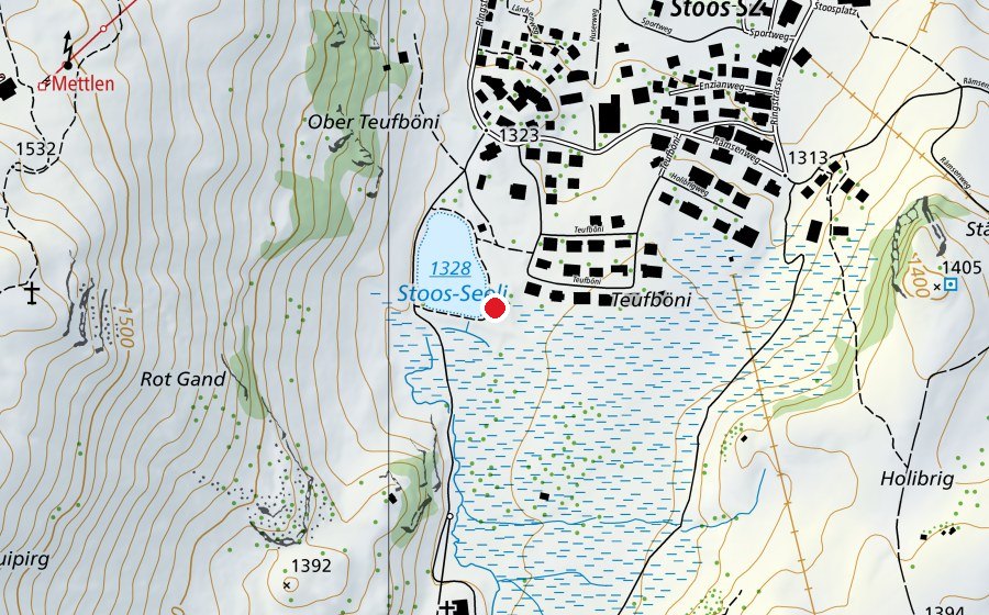 Map showing the location of Wasserspiel (Playground)