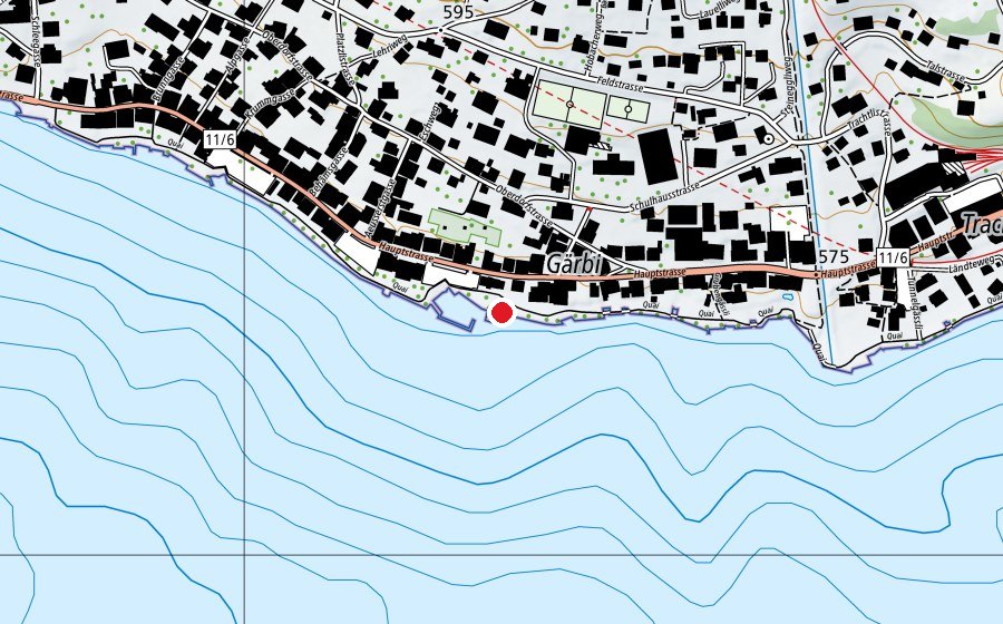 Map showing the location of Wasserspielplatz (Playground)