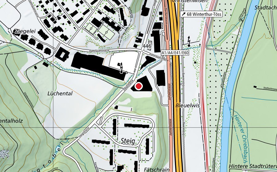 Carte indiquant l’emplacement de Wunderland (Place de jeux)