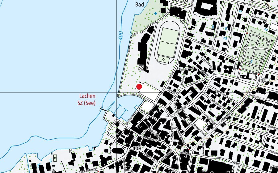 Map showing the location of Alte Turnhalle (Sports centre)