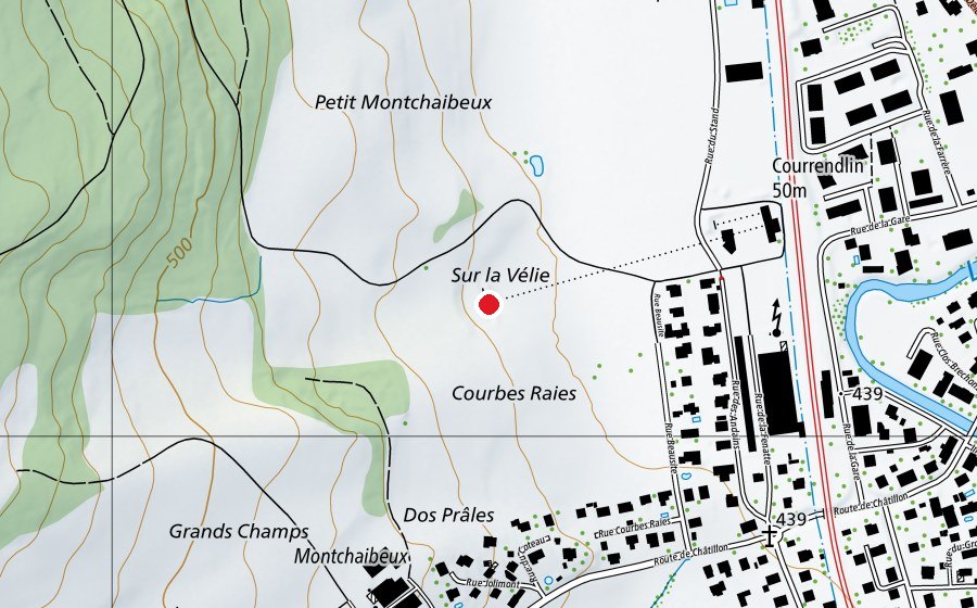 Mappa con la posizione di Anciennes cibles (Centro sportivo)