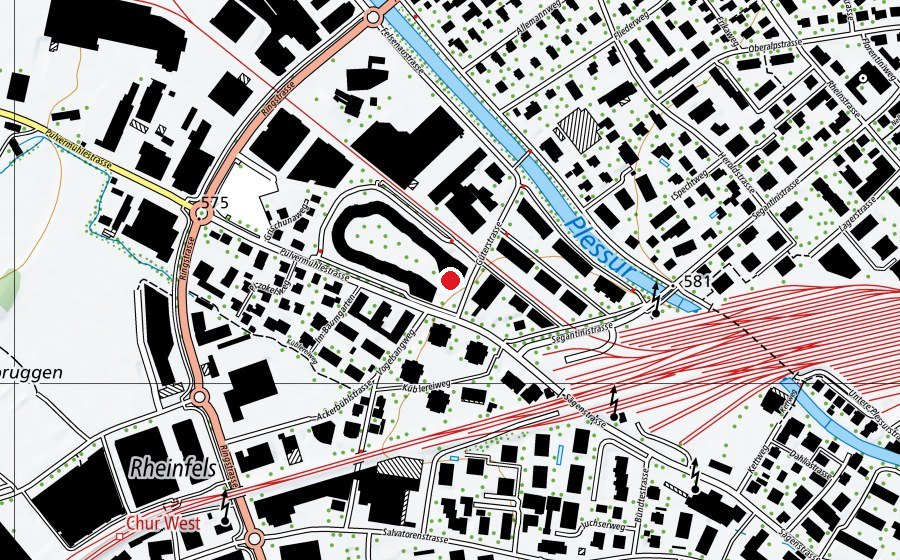 Mappa con la posizione di Ap 'n Daun (Centro sportivo)