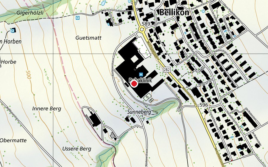 Carte indiquant l’emplacement de Aquazone (Centre sportif)
