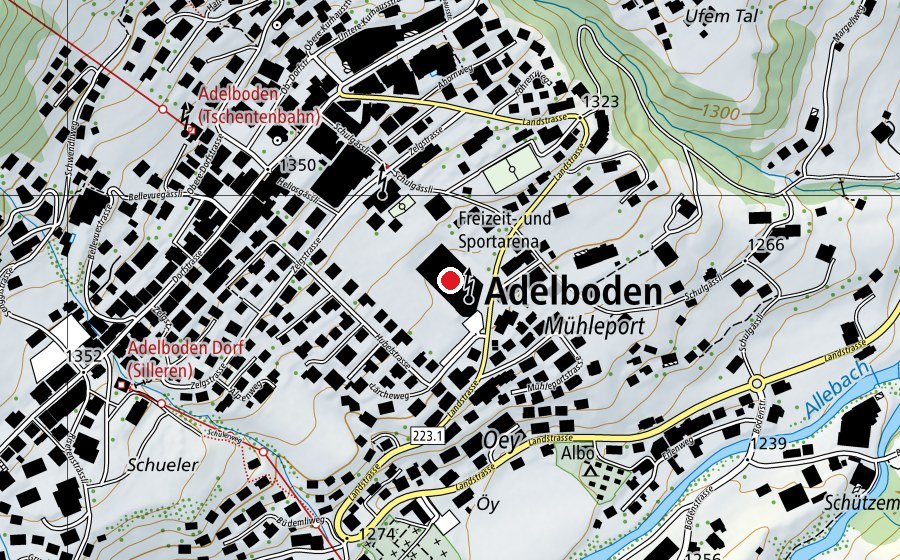 Mappa con la posizione di Arena (Centro sportivo)
