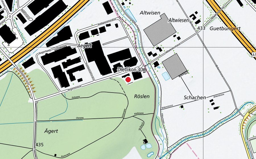 Mappa con la posizione di Armbrustschiesstand (Centro sportivo)