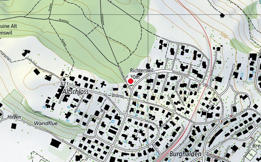 Map showing the location of Armbrustschützenverein Richterswil (Sports centre)