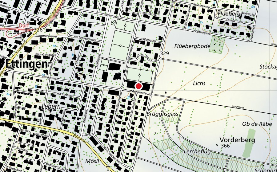 Carte indiquant l’emplacement de Aula (Centre sportif)