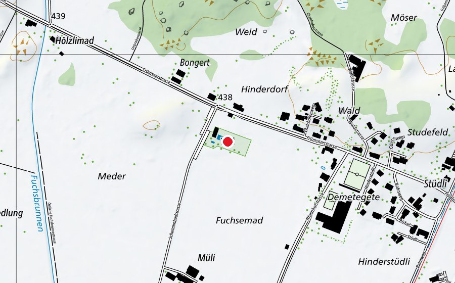 Map showing the location of Badi Salez (Sports centre)