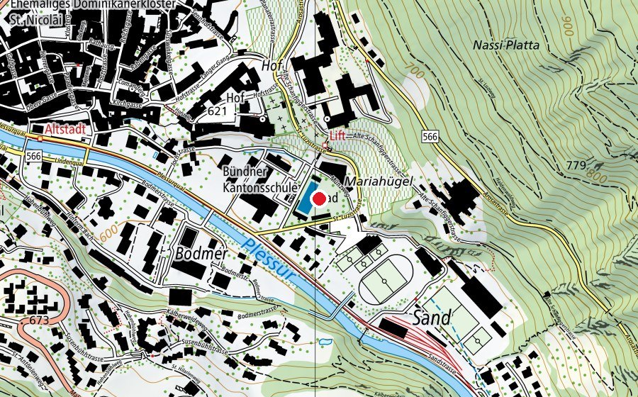 Mappa con la posizione di Badi Sand (Centro sportivo)