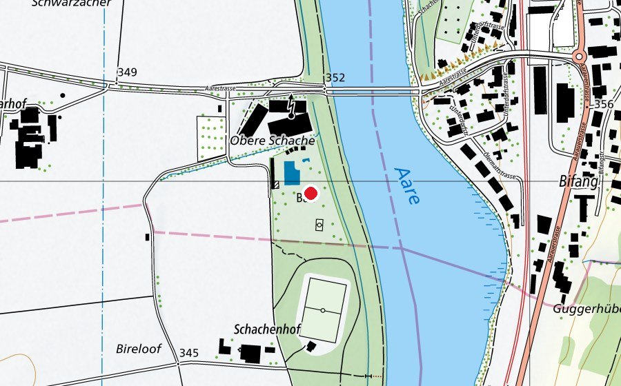 Mappa con la posizione di Badi Schinznach (Centro sportivo)