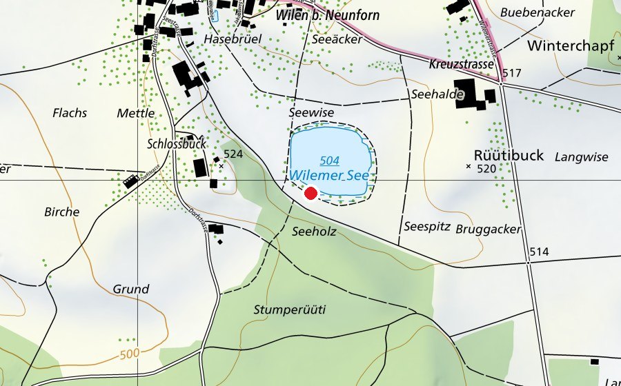 Mappa con la posizione di Badi Wilenersee (Centro sportivo)