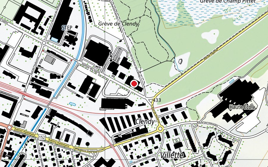 Mappa con la posizione di Badminton Club (Centro sportivo)