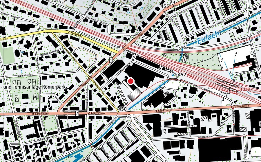 Map showing the location of Billardcenter Borsalino (Sports centre)