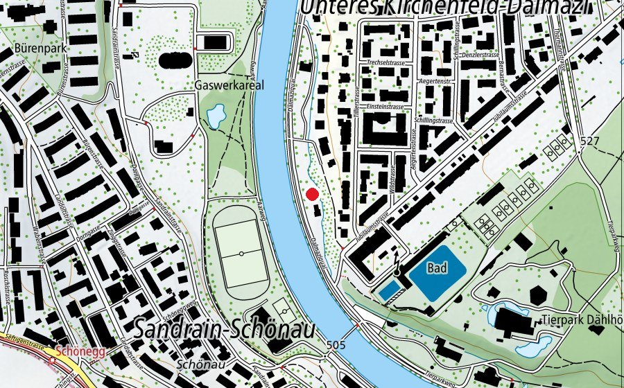 Map showing the location of Boccia (Sports centre)