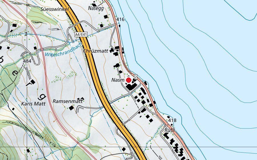 Map showing the location of Boulder Gade (Sports centre)