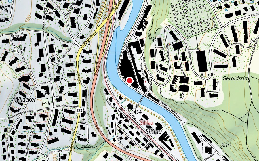 Mappa con la posizione di Boulderhalle Adliswil (Centro sportivo)