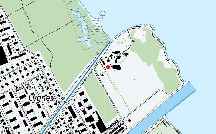 Map showing the location of Boulodrôme (Sports centre)
