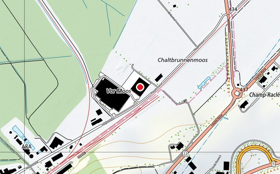 Mappa con la posizione di Bowling Muntelier (Centro sportivo)