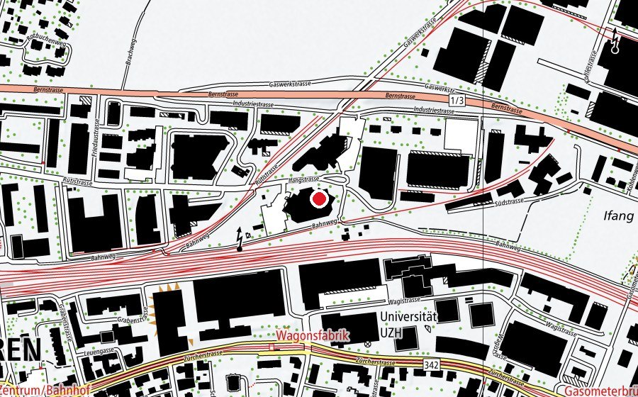 Mappa con la posizione di Bowling West (Centro sportivo)