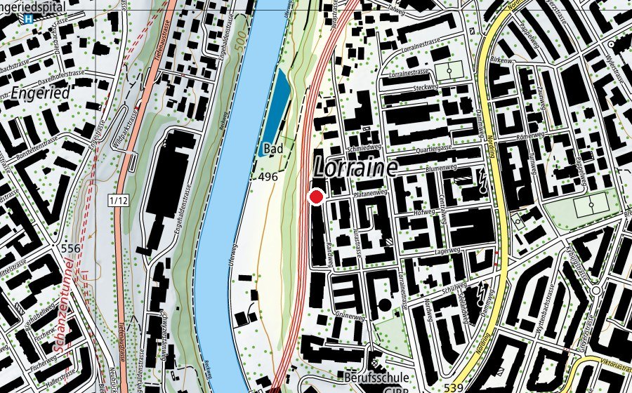 Map showing the location of Box Academy (Sports centre)