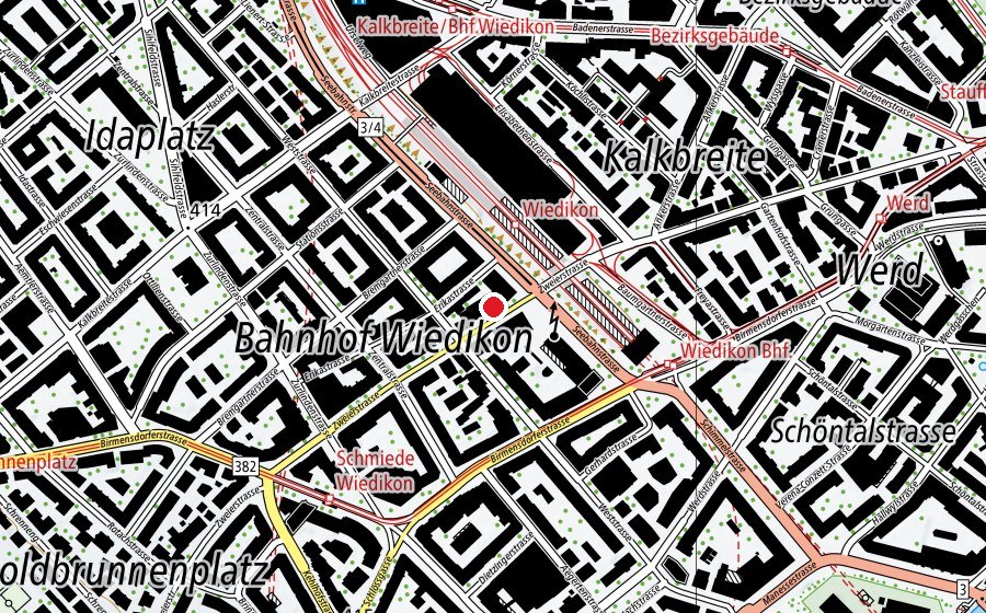 Mappa con la posizione di Budokan (Centro sportivo)