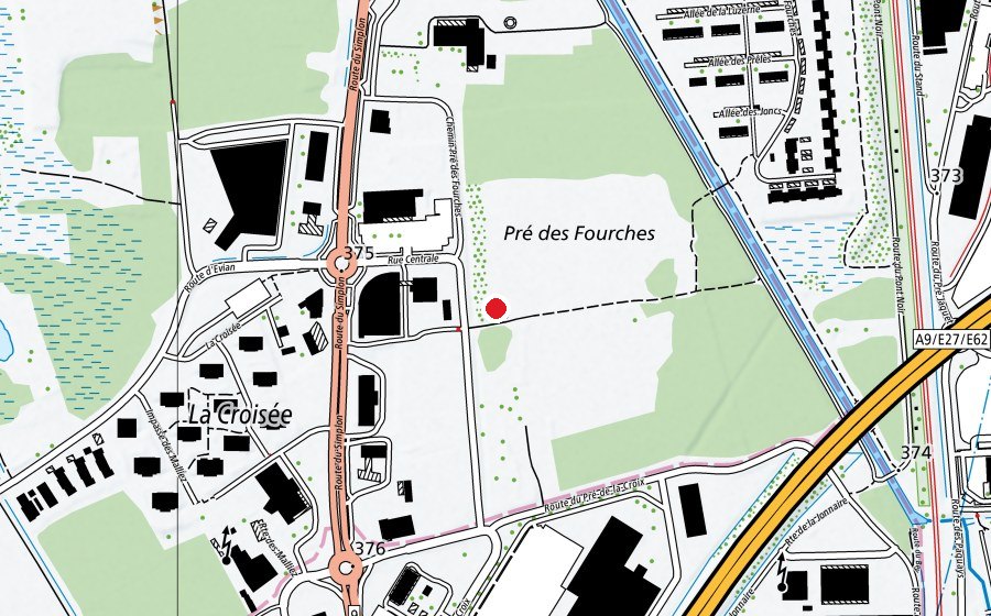 Map showing the location of cabane Rochers de Naye vol libre (Sports centre)