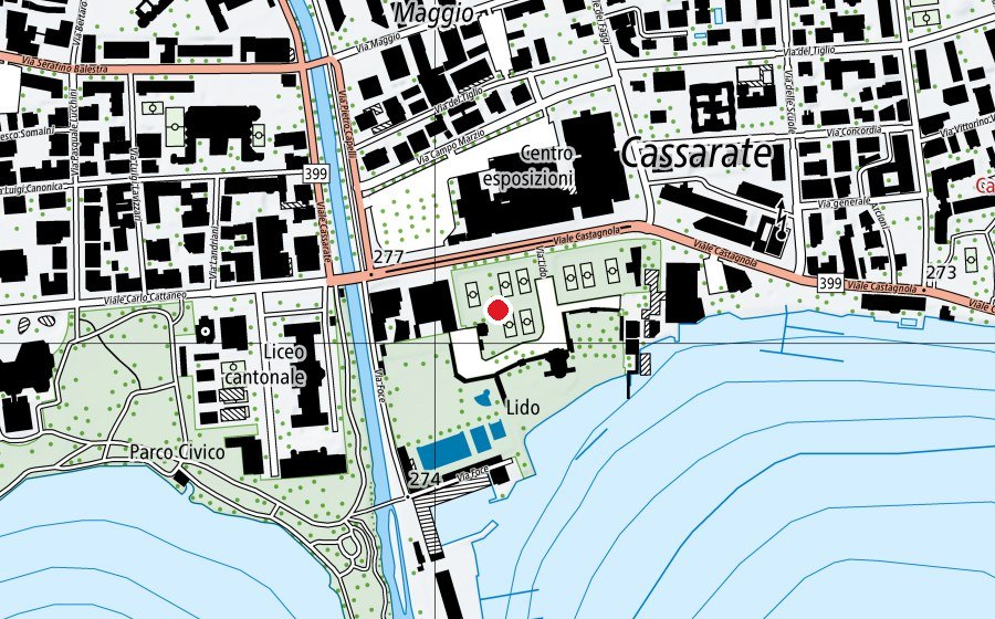 Carte indiquant l’emplacement de Campi da tennis lugano (Centre sportif)