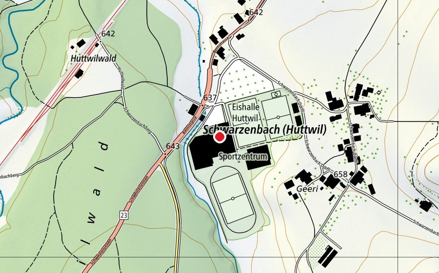 Carte indiquant l’emplacement de Campus Perspektiven (Centre sportif)