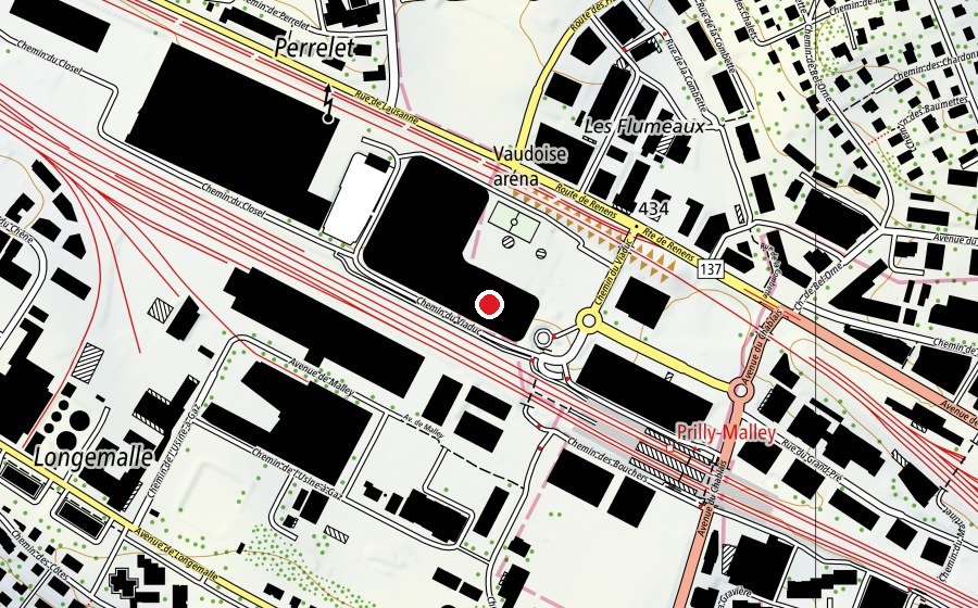 Mappa con la posizione di Centre Aquatique (Centro sportivo)