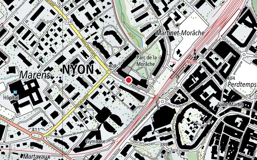 Mappa con la posizione di Centre de Ballet Martinelli (Centro sportivo)