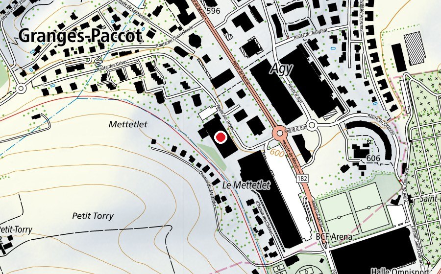 Carte indiquant l’emplacement de Centre de Tennis AGY (Centre sportif)