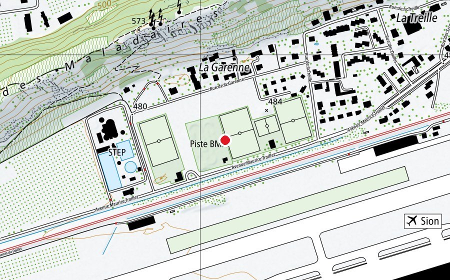 Map showing the location of Centre sportif de la Garenne (Sports centre)