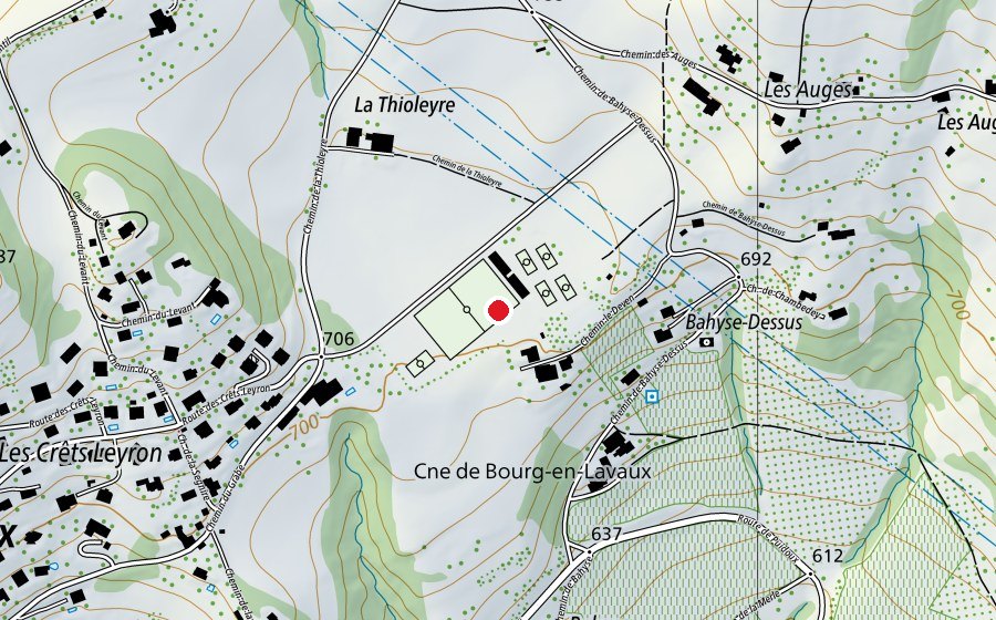 Map showing the location of Centre sportif de la Tioleyre (Sports centre)