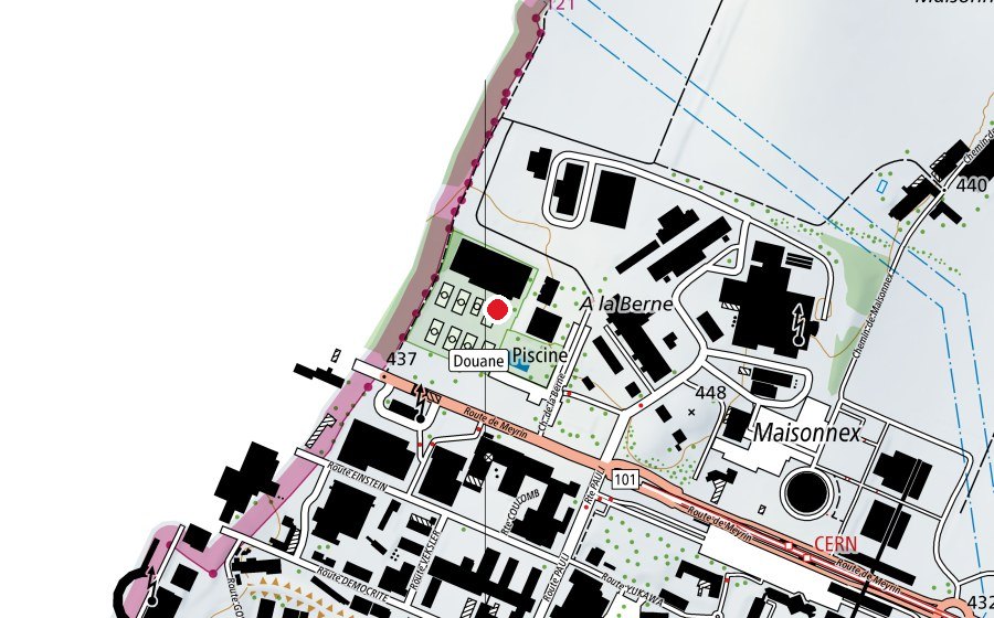 Map showing the location of Centre sportif de Maisonnex (Sports centre)