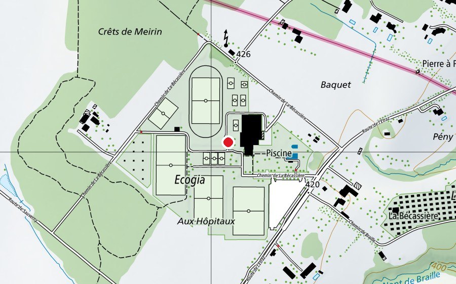 Mappa con la posizione di Centre Sportif de Versoix (Centro sportivo)