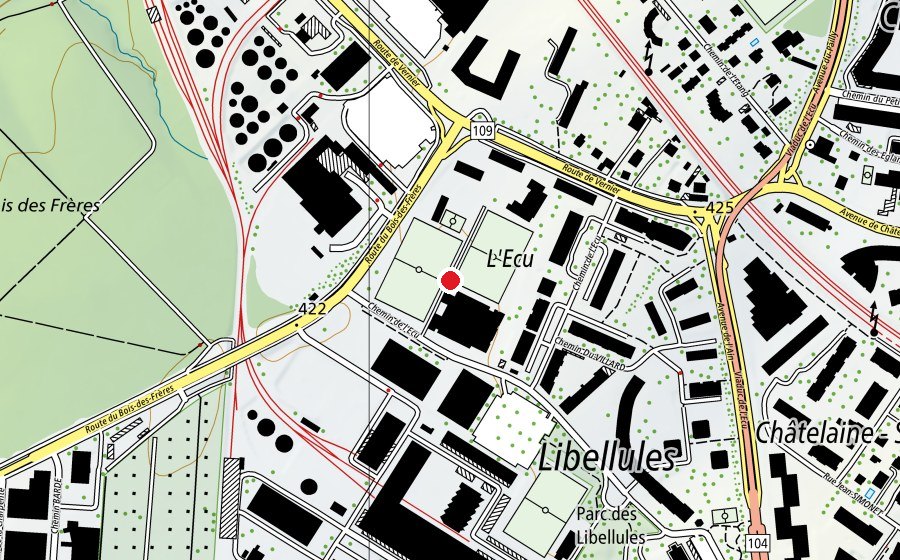 Carte indiquant l’emplacement de Centre sportif du Bois-des-Frères (Centre sportif)