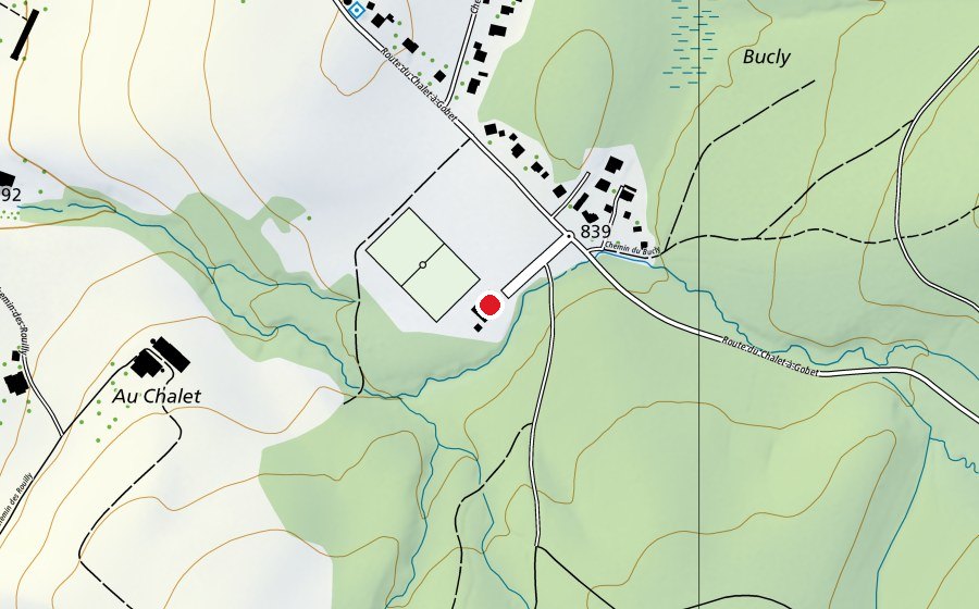Map showing the location of Centre sportif Pré-Camuz (Sports centre)