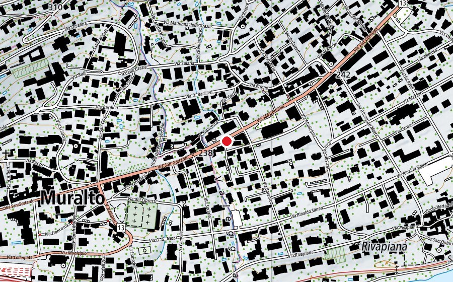 Map showing the location of Centro Sportivo Minusio (Sports centre)