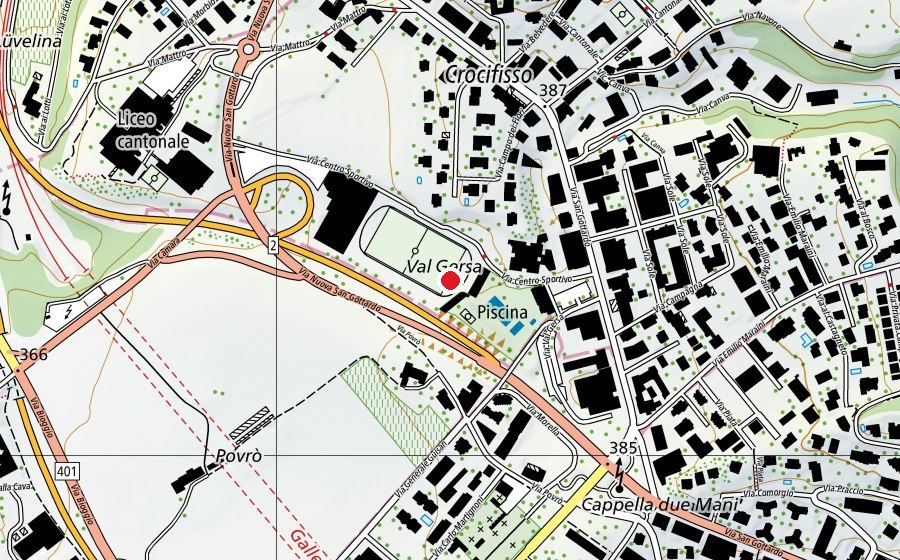 Carte indiquant l’emplacement de Centro Sportivo Val Gersa (Centre sportif)
