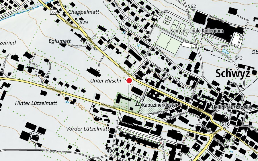 Mappa con la posizione di Chupferturm (Centro sportivo)