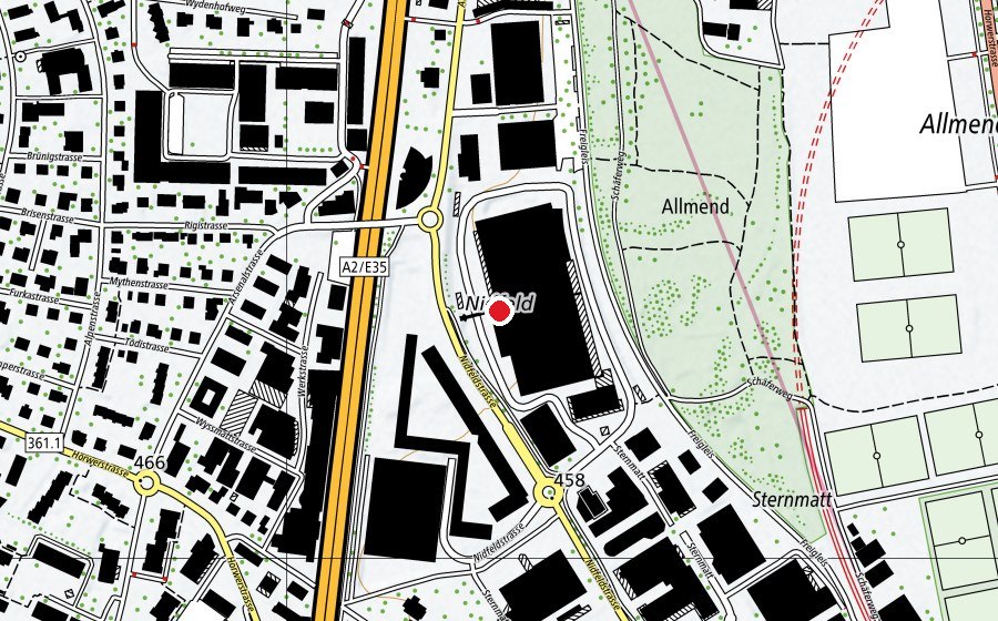Carte indiquant l’emplacement de City Boulder (Centre sportif)