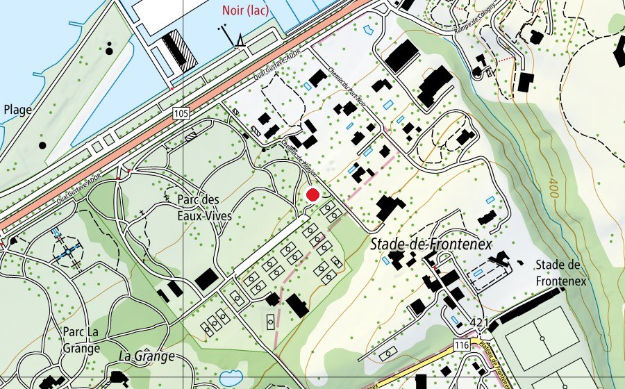 Carte indiquant l’emplacement de Club D'echecs De Genève (Centre sportif)