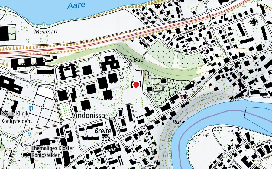Mappa con la posizione di Dorfturnhalle (Centro sportivo)