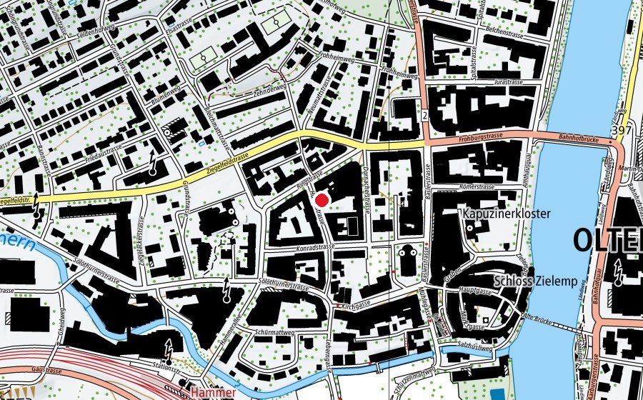 Carte indiquant l’emplacement de Downtown Yoga (Centre sportif)