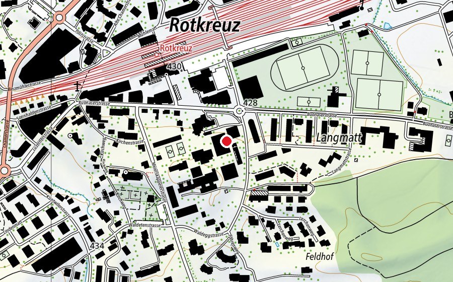 Mappa con la posizione di Dreifachturnhalle Waldegg (Centro sportivo)