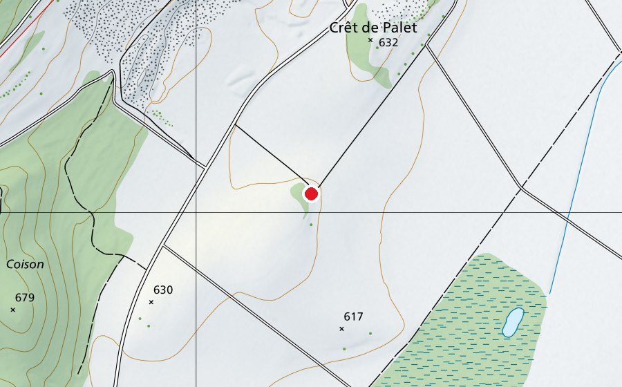 Mappa con la posizione di École de parapente Philippe Briod (Centro sportivo)