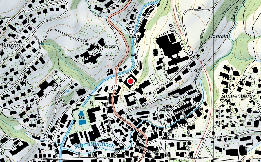 Mappa con la posizione di Elba Halle (Centro sportivo)