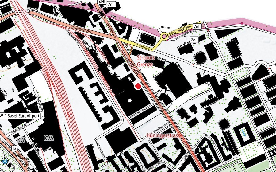 Map showing the location of ELYS Boulderloft (Sports centre)