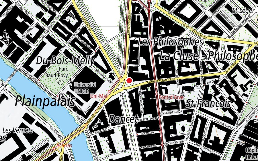 Map showing the location of Exersuisse (Sports centre)