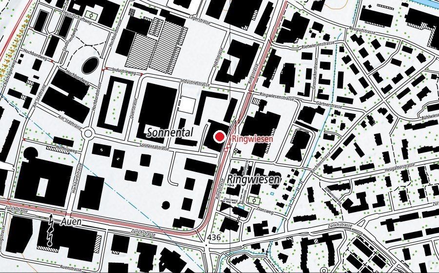 Map showing the location of Fabrik11 (Sports centre)